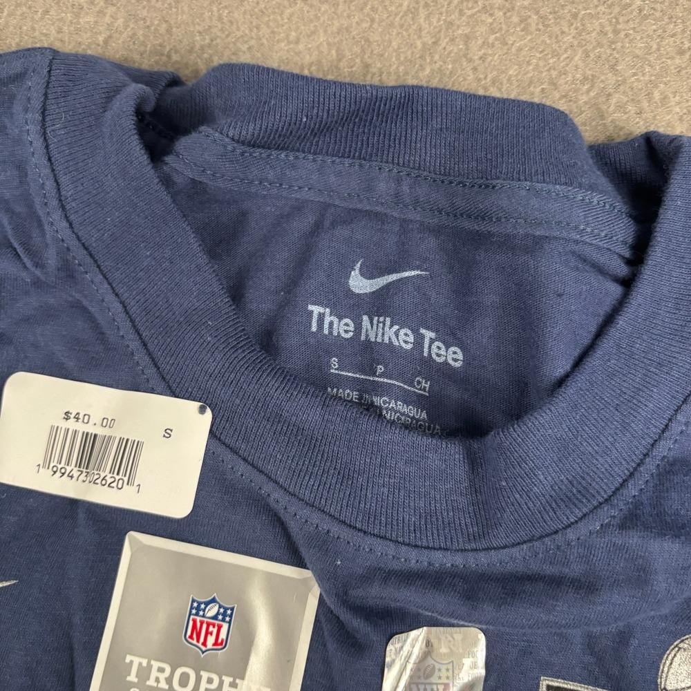 Nike New England Patriots AFC Champions Shirt Mens Size S Navy Blue NFL 8062 - Picture 4 of 7
